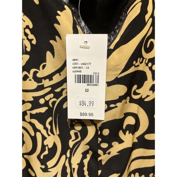 NEW Lane Bryant Sleeveless Shift Dress Womens Plus Size 22 Pleather Accents - Picture 4 of 6